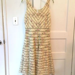 Anthropologie Lithe floral garden party midi dress